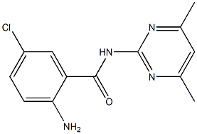 2-amino-5-chloro-N-(4,6-dimethylpyrimidin-2-yl)benzamide Struktur