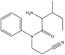 2-amino-N-(2-cyanoethyl)-3-methyl-N-phenylpentanamide Struktur