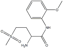 2-amino-N-(2-methoxyphenyl)-4-(methylsulfonyl)butanamide Struktur