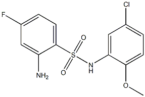 2-amino-N-(5-chloro-2-methoxyphenyl)-4-fluorobenzene-1-sulfonamide Struktur