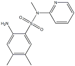 2-amino-N,4,5-trimethyl-N-(pyridin-2-yl)benzene-1-sulfonamide Struktur