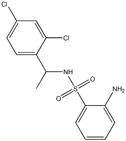 2-amino-N-[1-(2,4-dichlorophenyl)ethyl]benzene-1-sulfonamide Struktur