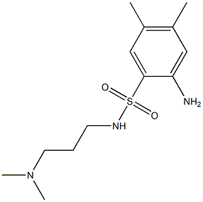 2-amino-N-[3-(dimethylamino)propyl]-4,5-dimethylbenzene-1-sulfonamide Struktur