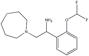 2-azepan-1-yl-1-[2-(difluoromethoxy)phenyl]ethanamine Struktur