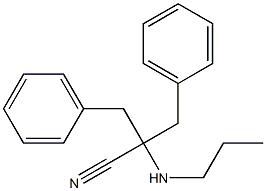 2-benzyl-3-phenyl-2-(propylamino)propanenitrile Struktur