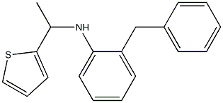 2-benzyl-N-[1-(thiophen-2-yl)ethyl]aniline Struktur