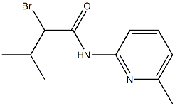 2-bromo-3-methyl-N-(6-methylpyridin-2-yl)butanamide Struktur