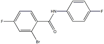 2-bromo-4-fluoro-N-(4-fluorophenyl)benzamide Struktur