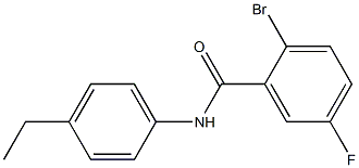 2-bromo-N-(4-ethylphenyl)-5-fluorobenzamide Struktur