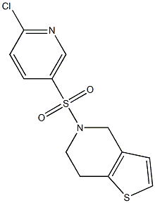 2-chloro-5-{4H,5H,6H,7H-thieno[3,2-c]pyridine-5-sulfonyl}pyridine Struktur