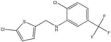 2-chloro-N-[(5-chlorothiophen-2-yl)methyl]-5-(trifluoromethyl)aniline Struktur