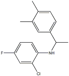 2-chloro-N-[1-(3,4-dimethylphenyl)ethyl]-4-fluoroaniline Struktur