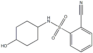 2-cyano-N-(4-hydroxycyclohexyl)benzenesulfonamide Struktur