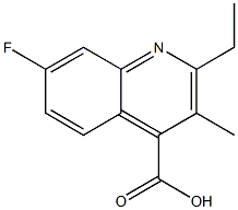 2-ethyl-7-fluoro-3-methylquinoline-4-carboxylic acid Struktur