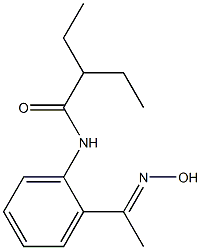 2-ethyl-N-{2-[(1E)-N-hydroxyethanimidoyl]phenyl}butanamide Struktur