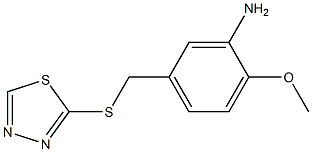 2-methoxy-5-[(1,3,4-thiadiazol-2-ylsulfanyl)methyl]aniline Struktur