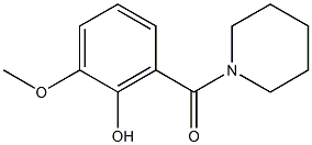 2-methoxy-6-(piperidin-1-ylcarbonyl)phenol Struktur