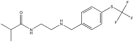 2-methyl-N-{2-[({4-[(trifluoromethyl)sulfanyl]phenyl}methyl)amino]ethyl}propanamide Struktur