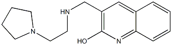 3-({[2-(pyrrolidin-1-yl)ethyl]amino}methyl)quinolin-2-ol Struktur