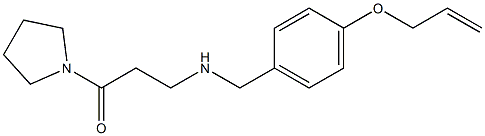 3-({[4-(prop-2-en-1-yloxy)phenyl]methyl}amino)-1-(pyrrolidin-1-yl)propan-1-one Struktur