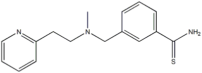 3-({methyl[2-(pyridin-2-yl)ethyl]amino}methyl)benzene-1-carbothioamide Struktur