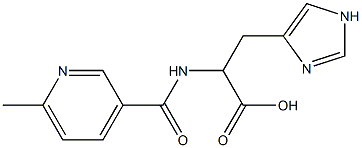 3-(1H-imidazol-4-yl)-2-{[(6-methylpyridin-3-yl)carbonyl]amino}propanoic acid Struktur