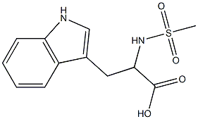 3-(1H-indol-3-yl)-2-[(methylsulfonyl)amino]propanoic acid Struktur