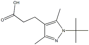 3-(1-tert-butyl-3,5-dimethyl-1H-pyrazol-4-yl)propanoic acid Struktur