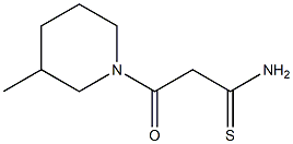 3-(3-methylpiperidin-1-yl)-3-oxopropanethioamide Struktur