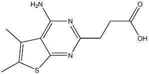 3-(4-amino-5,6-dimethylthieno[2,3-d]pyrimidin-2-yl)propanoic acid Struktur