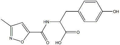 3-(4-hydroxyphenyl)-2-[(3-methyl-1,2-oxazol-5-yl)formamido]propanoic acid Struktur