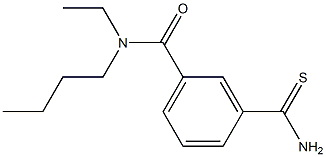 3-(aminocarbonothioyl)-N-butyl-N-ethylbenzamide Struktur