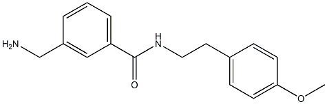 3-(aminomethyl)-N-[2-(4-methoxyphenyl)ethyl]benzamide Struktur