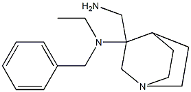 3-(aminomethyl)-N-benzyl-N-ethyl-1-azabicyclo[2.2.2]octan-3-amine Struktur