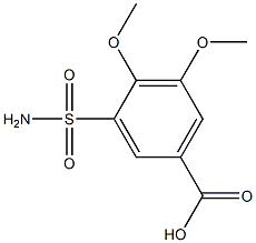 3-(aminosulfonyl)-4,5-dimethoxybenzoic acid Struktur