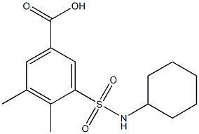 3-(cyclohexylsulfamoyl)-4,5-dimethylbenzoic acid Struktur