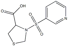 3-(pyridin-3-ylsulfonyl)-1,3-thiazolidine-4-carboxylic acid Struktur