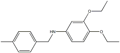 3,4-diethoxy-N-[(4-methylphenyl)methyl]aniline Struktur