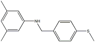 3,5-dimethyl-N-{[4-(methylsulfanyl)phenyl]methyl}aniline Struktur