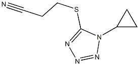 3-[(1-cyclopropyl-1H-1,2,3,4-tetrazol-5-yl)sulfanyl]propanenitrile Struktur