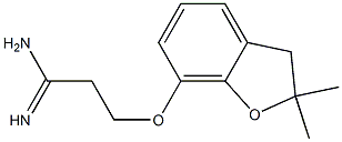 3-[(2,2-dimethyl-2,3-dihydro-1-benzofuran-7-yl)oxy]propanimidamide Struktur