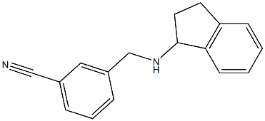 3-[(2,3-dihydro-1H-inden-1-ylamino)methyl]benzonitrile Struktur