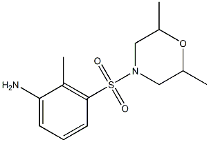 3-[(2,6-dimethylmorpholine-4-)sulfonyl]-2-methylaniline Struktur