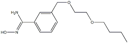 3-[(2-butoxyethoxy)methyl]-N'-hydroxybenzene-1-carboximidamide Struktur