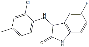 3-[(2-chloro-4-methylphenyl)amino]-5-fluoro-2,3-dihydro-1H-indol-2-one Struktur