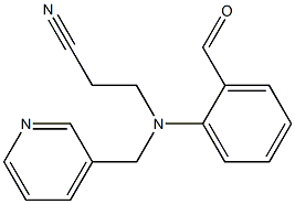 3-[(2-formylphenyl)(pyridin-3-ylmethyl)amino]propanenitrile Struktur