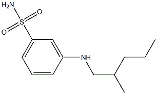 3-[(2-methylpentyl)amino]benzene-1-sulfonamide Struktur