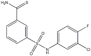 3-[(3-chloro-4-fluorophenyl)sulfamoyl]benzene-1-carbothioamide Struktur