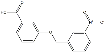 3-[(3-nitrophenyl)methoxy]benzoic acid Struktur