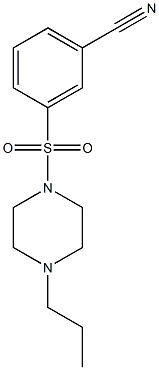 3-[(4-propylpiperazin-1-yl)sulfonyl]benzonitrile Struktur